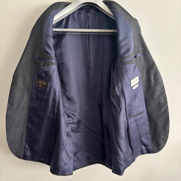 Suitsupply Grey Wool Suit Lazio Super 110s - 42 Long, Pants 36 x 32 - Picture 4 of 16